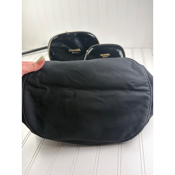 Chanel CC Logo Vintage Canvas Drawstring Bucket Bag Backpack & Two Cosmetic Bags main image 2